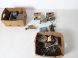 a box of assorted items sitting on a table