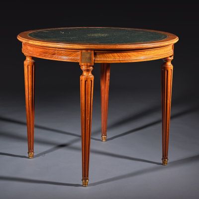 an image of a small table with a marble top