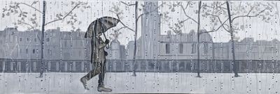 Amélie ROMET. Matin Pluvieux, 2024. Acrylique sur toile sign…