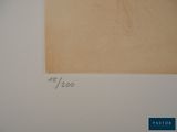 drawing of a woman ' s face on a piece of paper