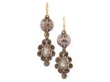 une photo d'une paire de boucles d'oreilles ornées de fleurs