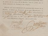 an old document with writing on it with a picture of a horse