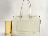 louis vuitton white leather tote bag