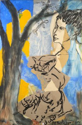 une image d'une peinture représentant une femme tenant un chat