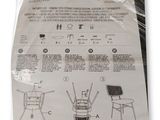 une photo des instructions figurant au dos d'une chaise