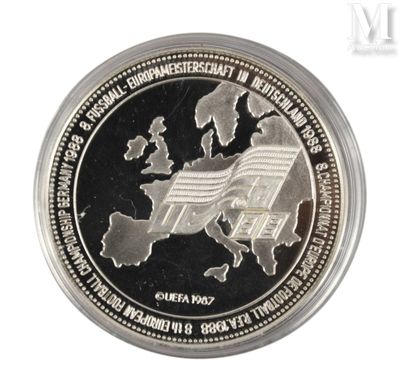 Euro 1988. Médaille officielle en argent pour le 8ème Champi…