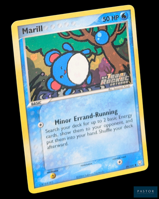 une carte Pokémon sur laquelle figure l'image d'un ours bleu
