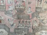 a picture of a painting on the wall of a building