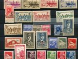 a large collection of stamps from around the world