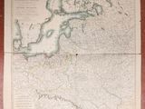 an old map of the united states of north america on a piece of paper