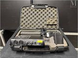 a suitcase that has some electronics inside of it