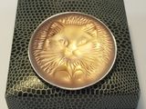 a small box that has a gold coin on it