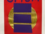 an image of a red and blue poster with the words optum pour homme