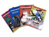 trois bandes dessinées en couverture de chaque livre