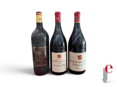 three bottles of wine sitting next to each other on a table
