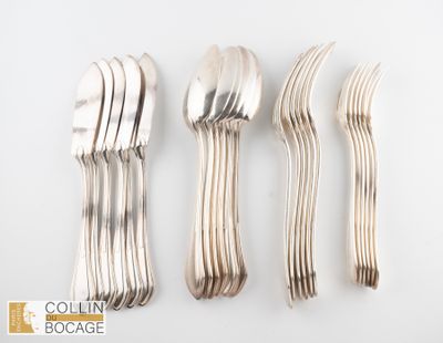 Un lot de grands couverts, de couteaux, de cuillères à café … - Photo 1