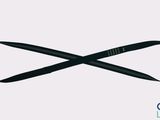 a black lanyard that has a black ribbon on it