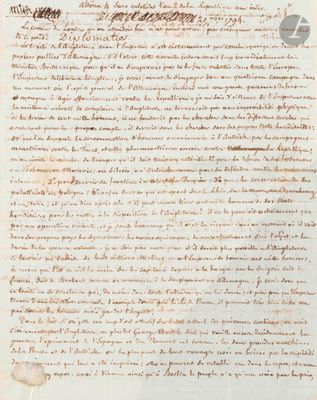 Joseph FAUCHET (1761-1834) diplomate. L.A., Altona (Holstein…