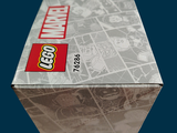 a box with a lego figure on it sitting on a table