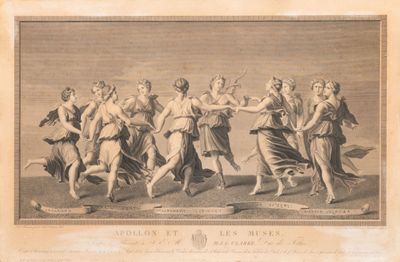 un dessin représentant un groupe de femmes dansant en cercle