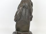 statue of a horse on a marble base with a white background