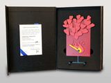 a picture of a box with a card inside of it