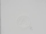 a close up of a piece of paper with a stamp on it