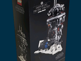 a black box with a lego model of a submarine