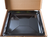 a open box with a lid on a white background