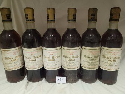 6 bouteilles CHÂTEAU MORILLON 1978 LOUPIAC.