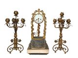 a clock that is sitting on top of a table
