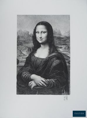 une photo en noir et blanc représentant un tableau d'une femme aux cheveux longs