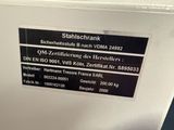 a picture of a label on a refrigerator that is not in use