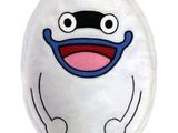 une image représentant une peluche blanche avec le nez et la bouche bleus