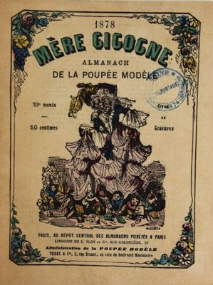 un vieux livre avec l'image d'une femme en robe