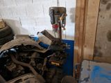 an image of a car engine in a garage