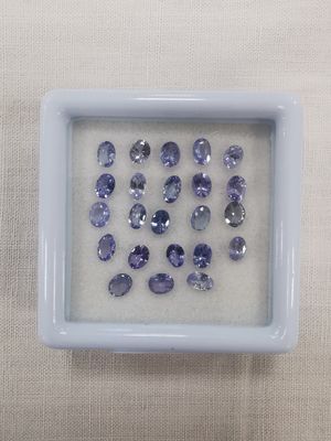 TANZANITE violet blue IF à VVS Nbr 23 Tanzanie ovale 4,5 x 3…