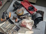 a lot of tools that are on a workbench