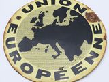 a sign that says union europe on the front of it
