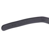 the glasses are made of black plastic and have a clear lens