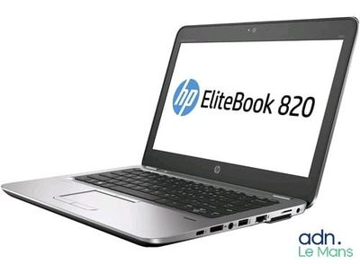 hp elitebook 8200 laptop with the hp logo on the screen
