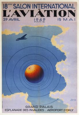 une image d'une affiche annonçant un salon international de l'aviation