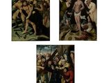 quatre tableaux représentant un tableau où l'on voit un homme être sorti d'un bateau