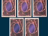 four cards with a picture of a purple and red swirl