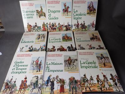 six books of the french army are stacked on top of each other