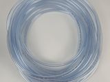 a close up of a tube of clear plastic on a white surface