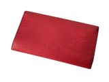 louis vuitton red epi leather business card case