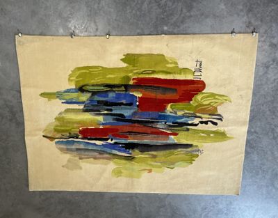 une photo d'un tableau accroché au mur