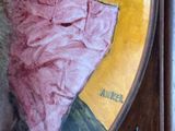 a picture of a painting of a man with a hat on