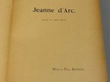 an open book with the title jeanne d ' arc written on it